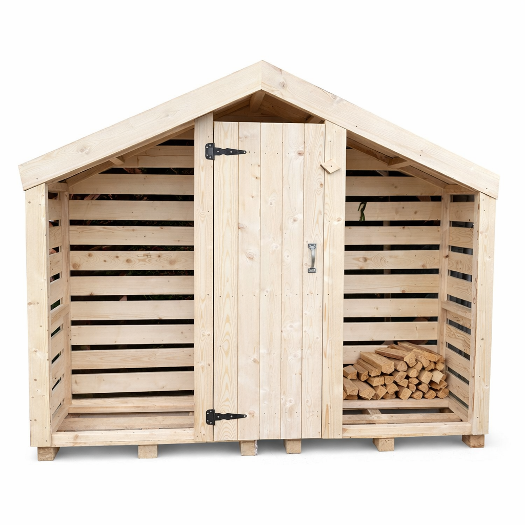 Дровник из натурального дерева сосна 1850х1800х600 мм Бежевый (DD0098)