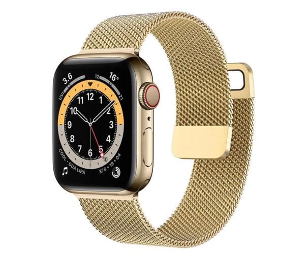 Ремешок Milanese Loop для Apple Watch Series 10 42 мм Золотой