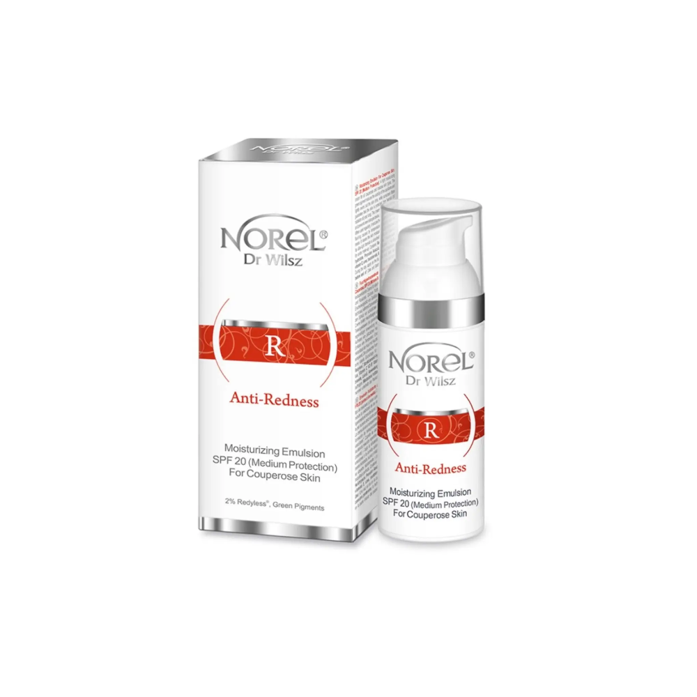 Емульсія зволожуюча для шкіри з куперозом з SPF20 Norel Anti-Redness Moisturizing Emulsion For Couperose Skin SPF20 50 мл (0151) Емульсія зволожуюча для шкіри з куперозом з SPF20 Norel Anti-Redness Moisturizing Emulsion For Couperose Skin SPF20 50 мл (0151)