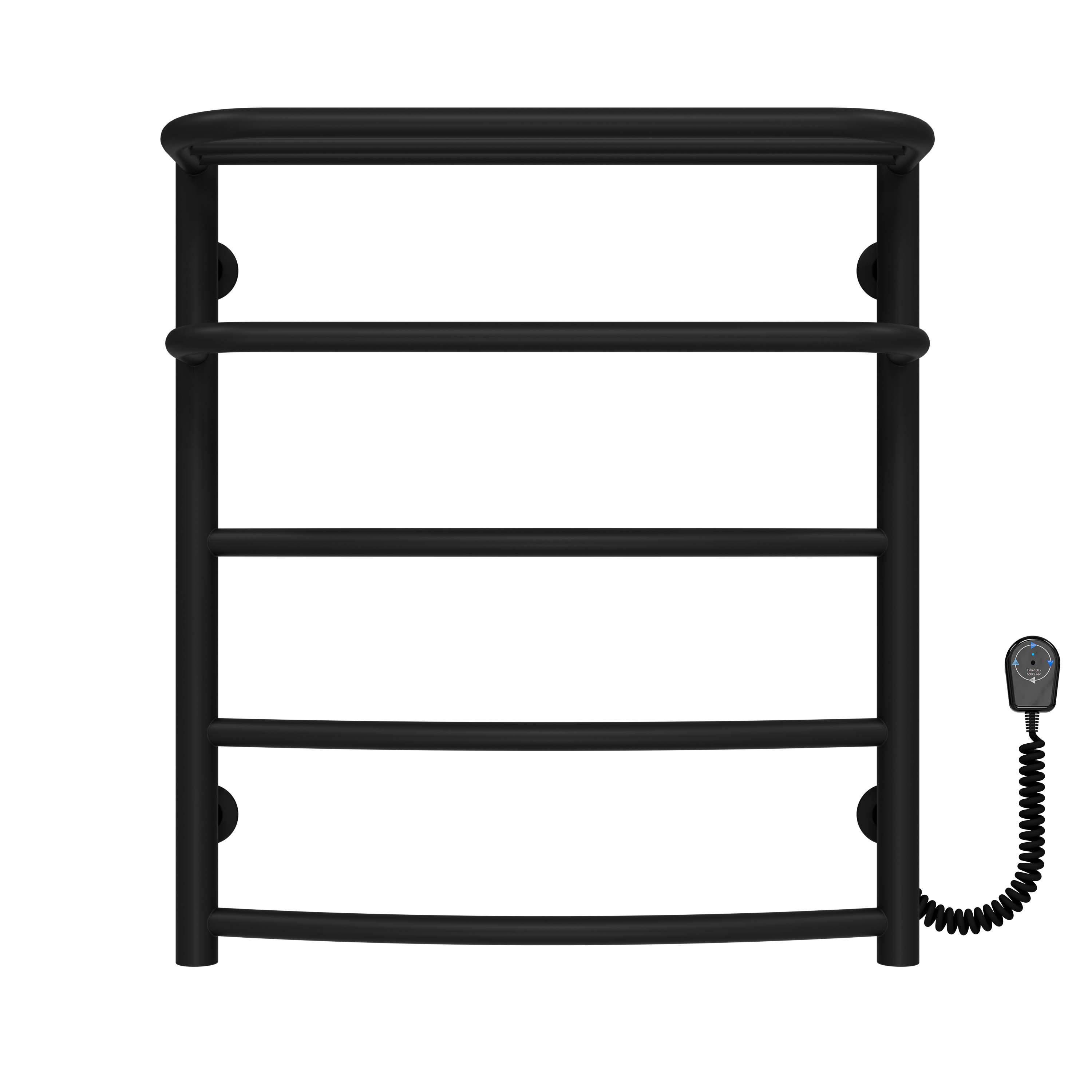 Полотенцесушитель электрический Deffi Отель П5 EF16 правое подключение нержавеющая сталь 500х600 мм Черный (C.OD.60.50.5.EBR5)