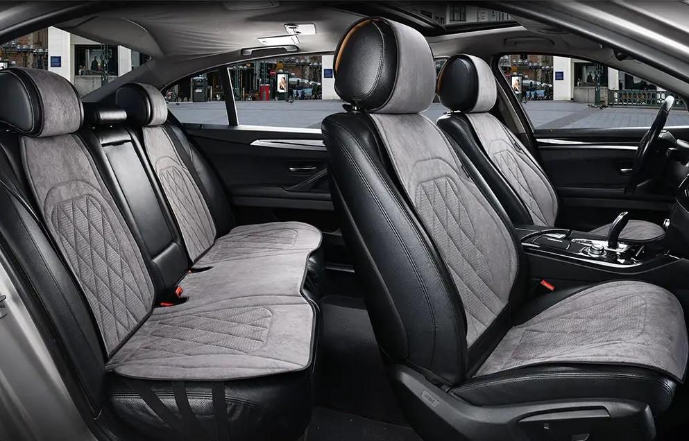 Накидки з алькантари на сидіння авто Elegant Parma EL 700 713 з перфорацією Сірий (2518247012)