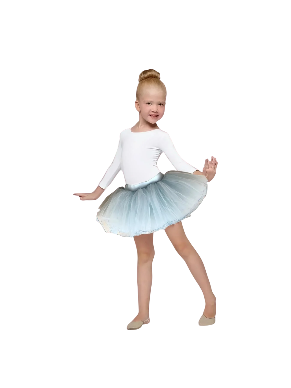 Юбка-пачка для танцев и гимнастики Lion из органзы 90-140 см Голубой (bd731394)