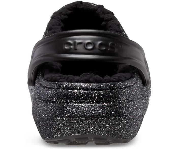 Сабо с блестками Crocs Classic Glitter Lined р. W8/EUR 38-39 Black/Silver (10429093) - фото 6