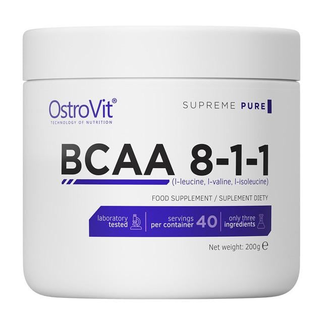 Аминокислоты OstroVit BCAA 8-1-1 200 г Без вкуса (10061-01)