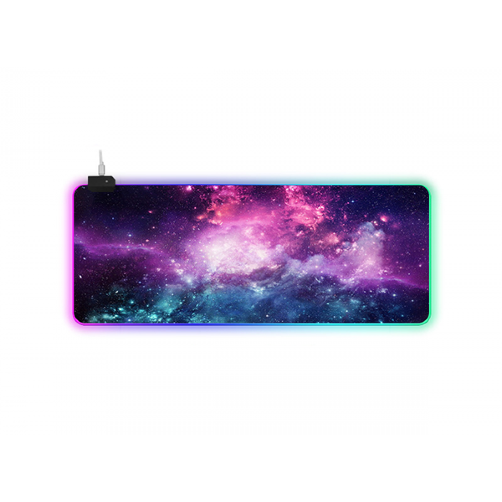 Игровая поверхность для компьютерной мыши и клавиатуры UKC G-617 RGB с подсветкой 80х30 см (3259)