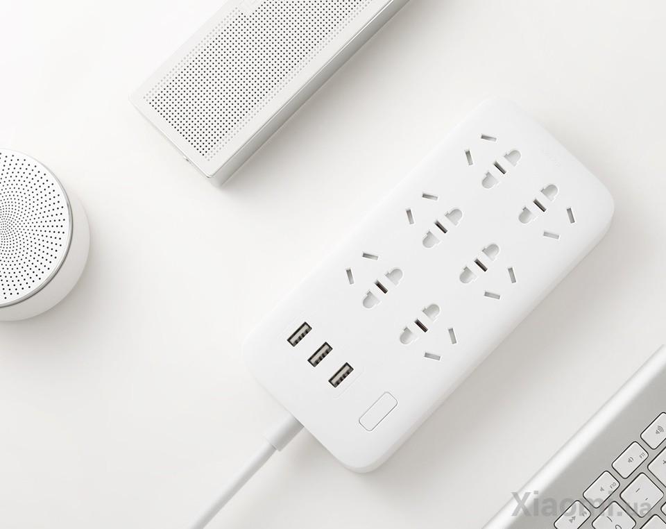 Удлинитель MiJia CXB6-1QM 6 розеток 3 USB-port White (35776) - фото 2 Удлинитель MiJia CXB6-1QM 6 розеток 3 USB-port White (35776) - фото 2