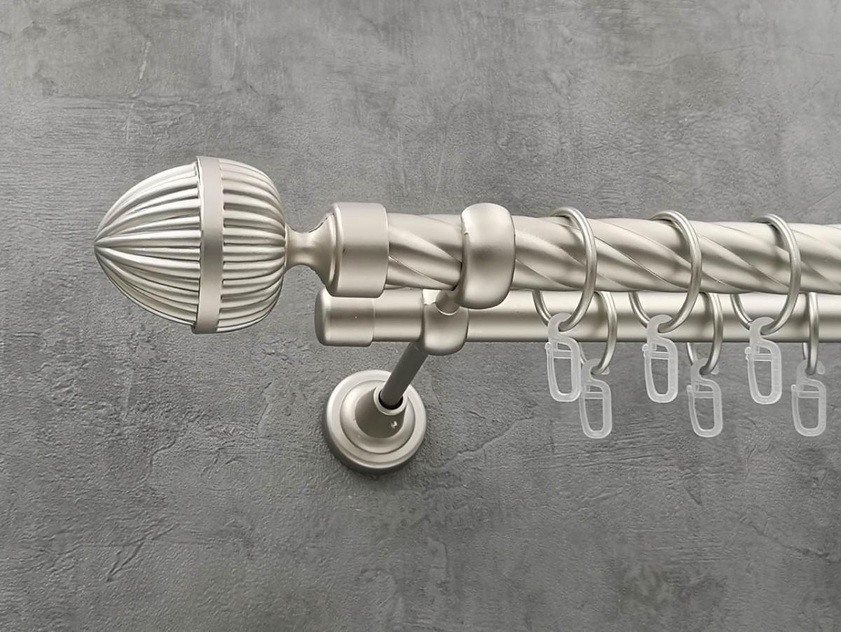 Карниз Quadrum Одеон витая штанга двойной открытый 25/19 мм 200 см Сатин (264772151)