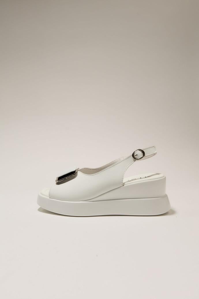 Босоножки женские ALLSY кожаные р. 41 Белый (195358)