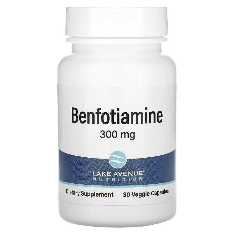 Бенфотиамин Lake Avenue Nutrition Benfotiamine 300 mg 30 капсул