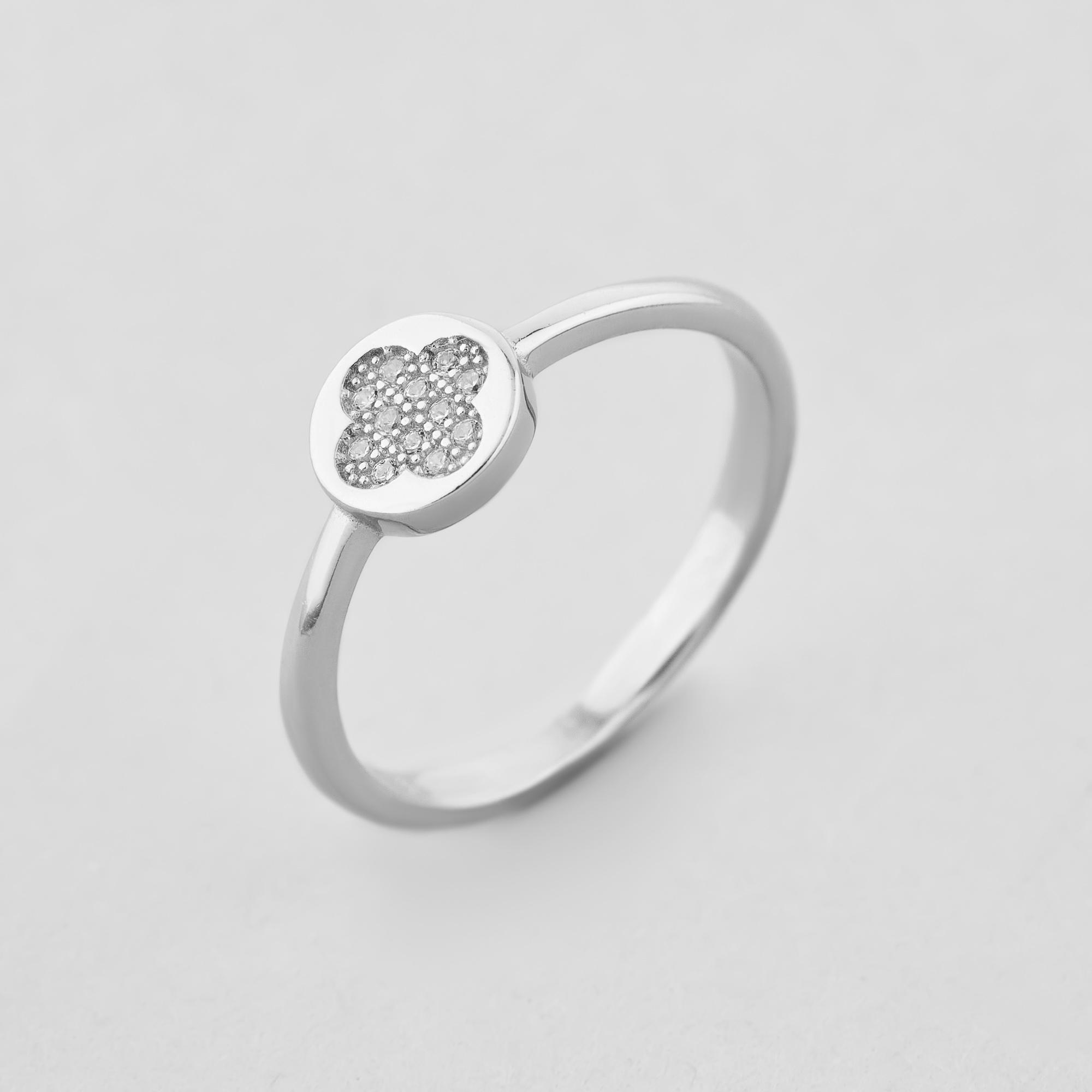 Серебряное кольцо Minimal Незабудка р. 18 (12681)