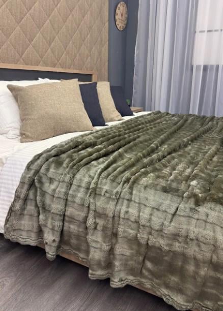 Покрывало на диван/кровать Soft Night 200х230 см Хаки (87-131) - фото 3 Покрывало на диван/кровать Soft Night 200х230 см Хаки (87-131) - фото 3