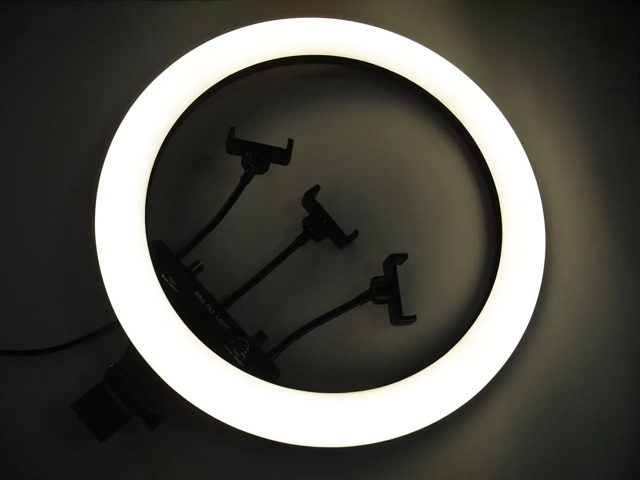 Лампа кільцева RGB Ring Light LED 3 кріплення MJ-18 55,5 см (1762949408) - фото 8