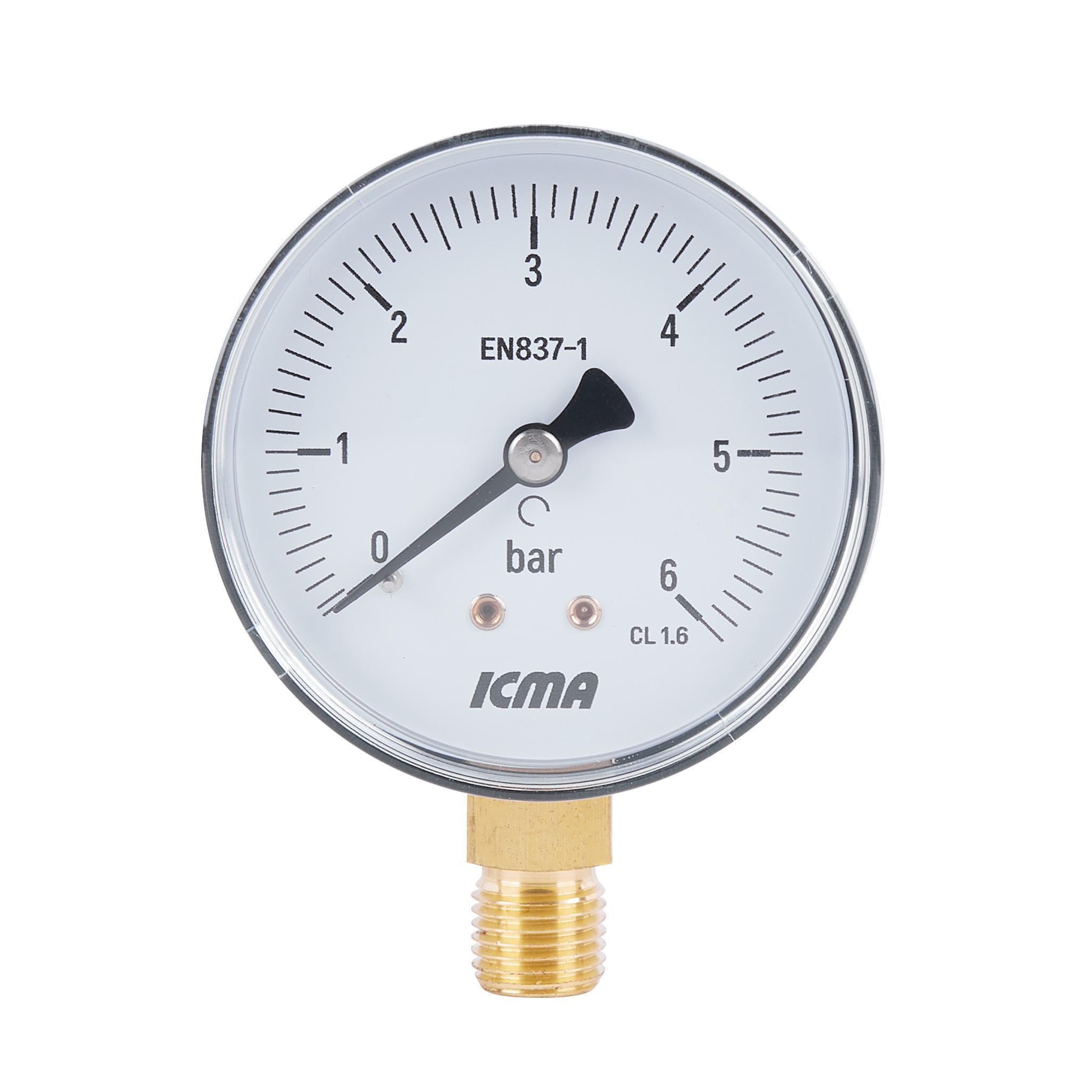 Манометр ICMA 1/4" №244 0-10 барнижнее подключение (22353888)