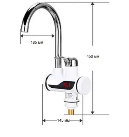 Водонагрівач проточний WATER HEATER Digital RX 005 з LCD екраном - фото 7