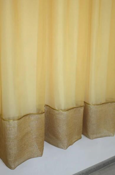 Гардина на кухню/балкон шифон 270х170 см Жовтий/Карамельний (047к) - фото 2 Гардина на кухню/балкон шифон 270х170 см Жовтий/Карамельний (047к) - фото 2