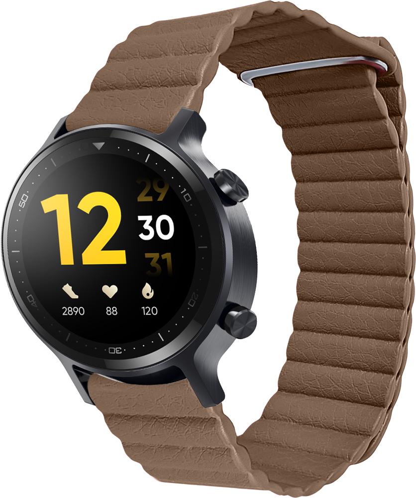 Ремешок кожаный Genis для Realme Watch S Brown (26527-30)