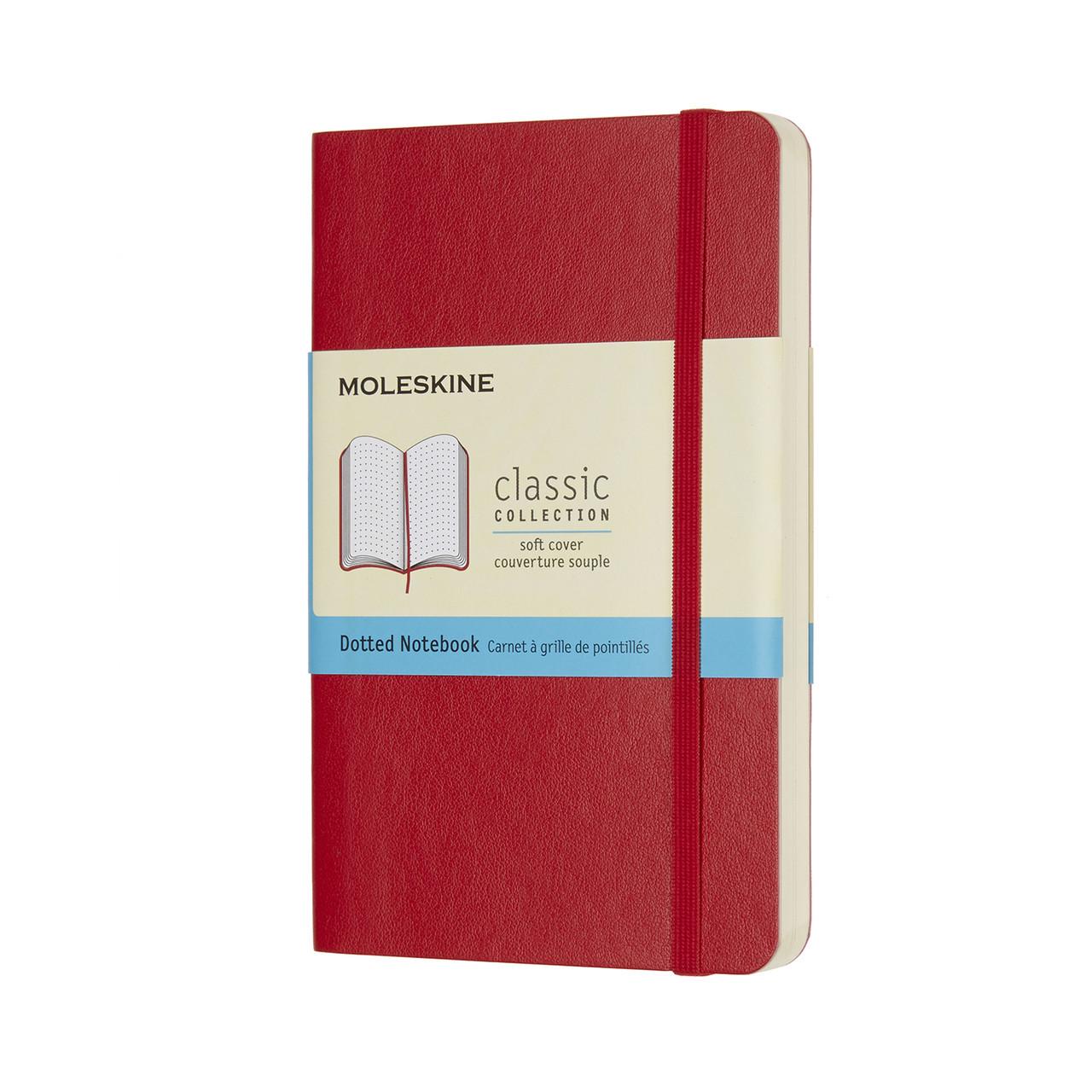 Блокнот Moleskine Classic карманный 192 страницы в точку мягкий 9х14 см Красный