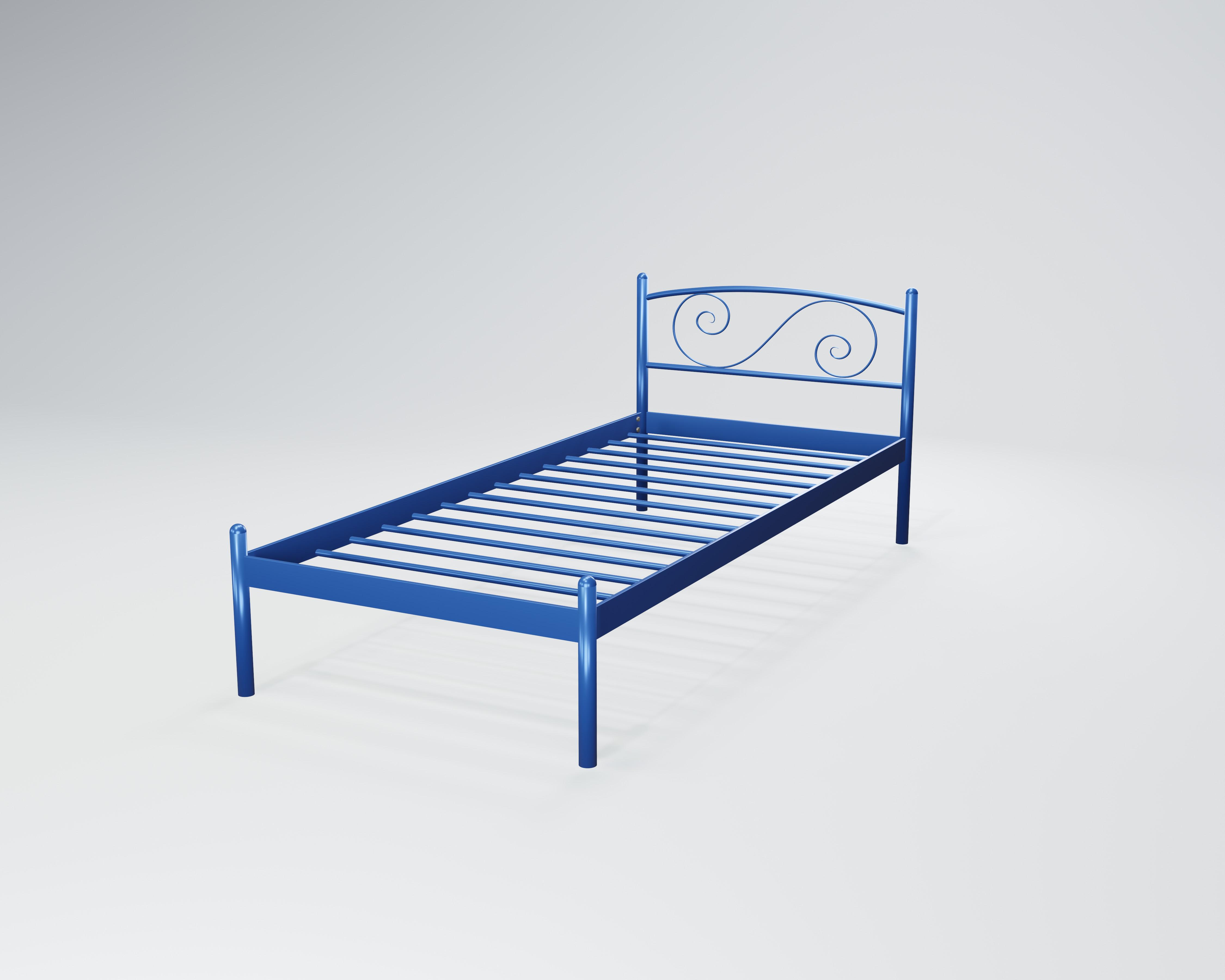 Кровать металлическая Виола Мини 80x190 см Синий