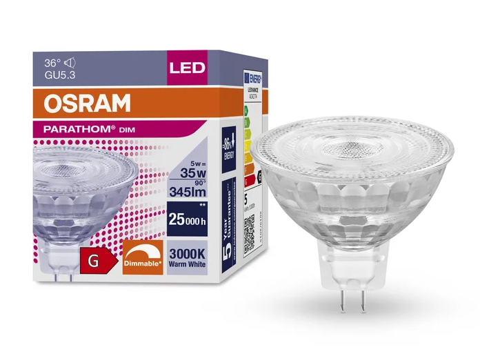 Світлодіодна лампа Osram 5 W 12 V 345 lm 36° 3000K GU5,3 рефлекторна (4058075796539) - фото 2