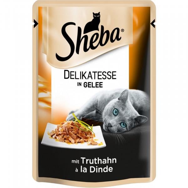 Корм для котов Sheba Delikatesse in Gelee с индейкой в желе 85 г