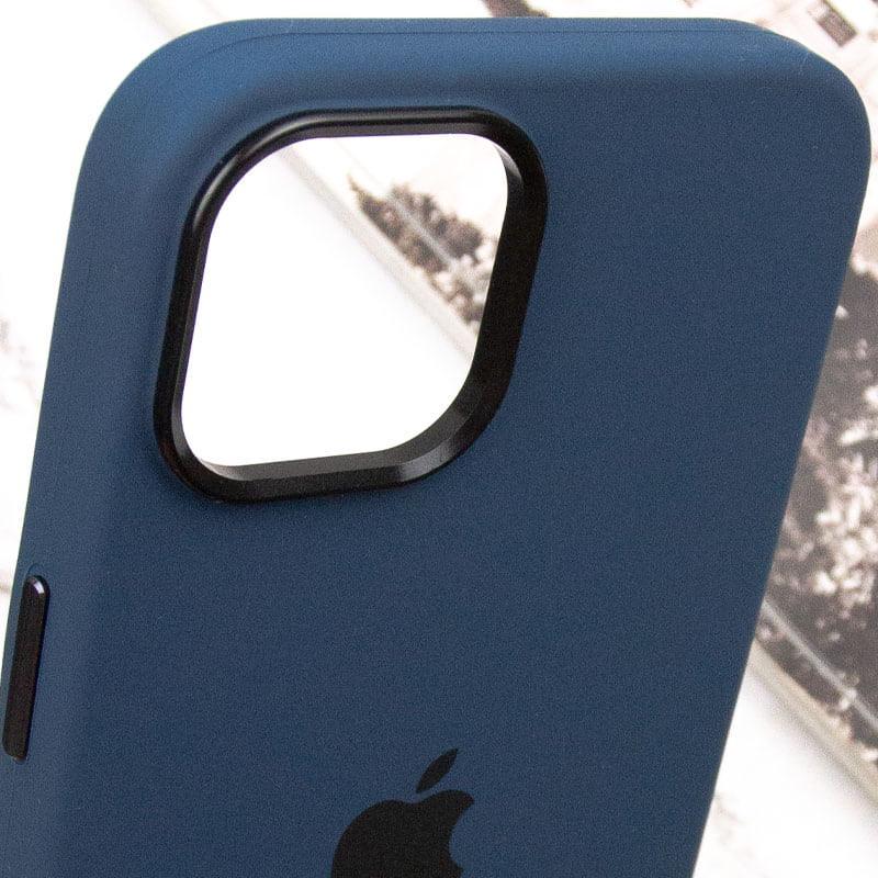 Противоударный чехол Silicone Case Metal Buttons (AA) для Apple iPhone 12 Pro Max (6.7") Синий / StromBlue - фото 8