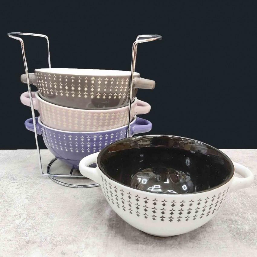 Набір бульйонниць на стійці Interos kw110ms 88329 440 мл (1530353711) - фото 2 Набір бульйонниць на стійці Interos kw110ms 88329 440 мл (1530353711) - фото 2