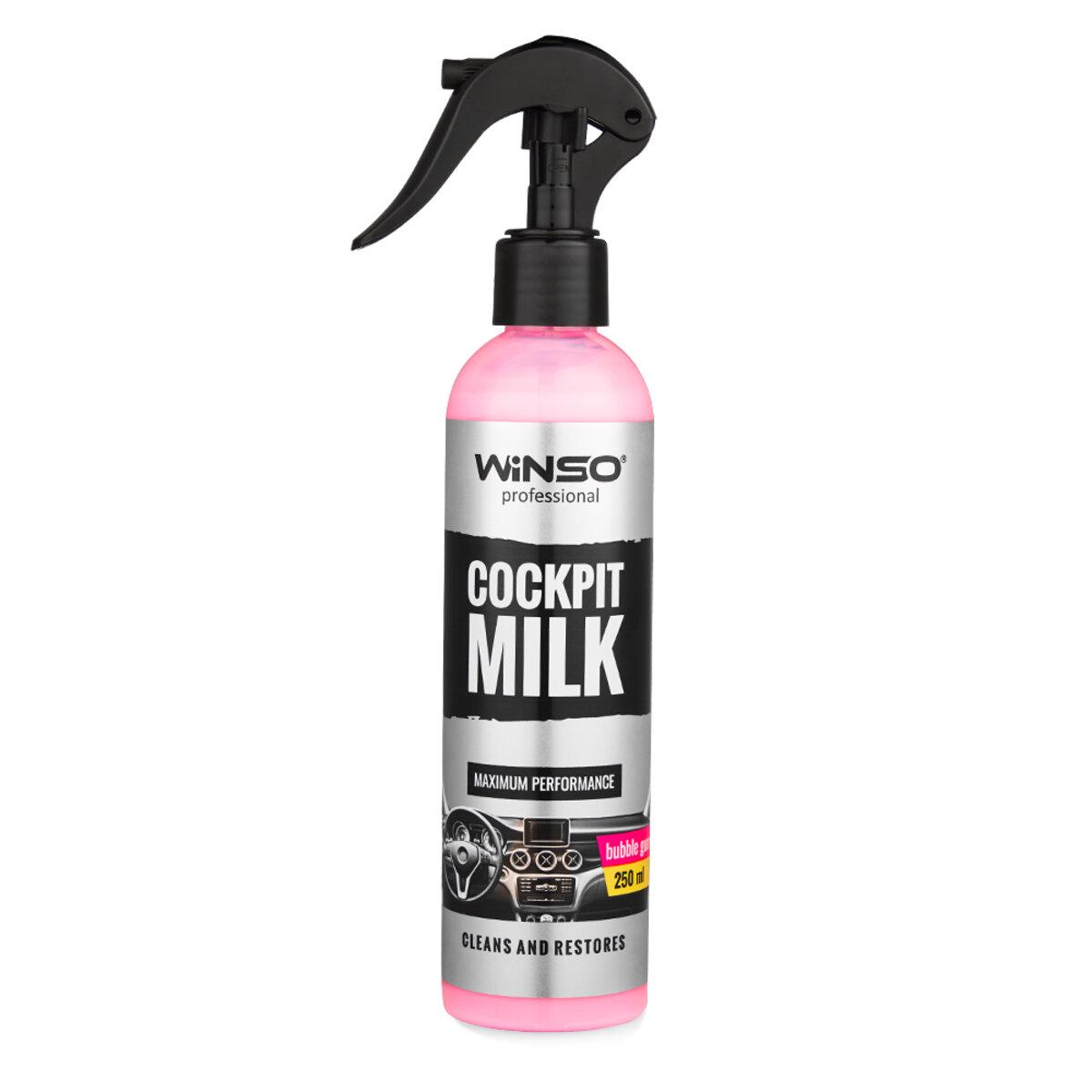 Полироль-молочко для приборной панели Winso Cockpit Milk Bubble Gum 250 мл