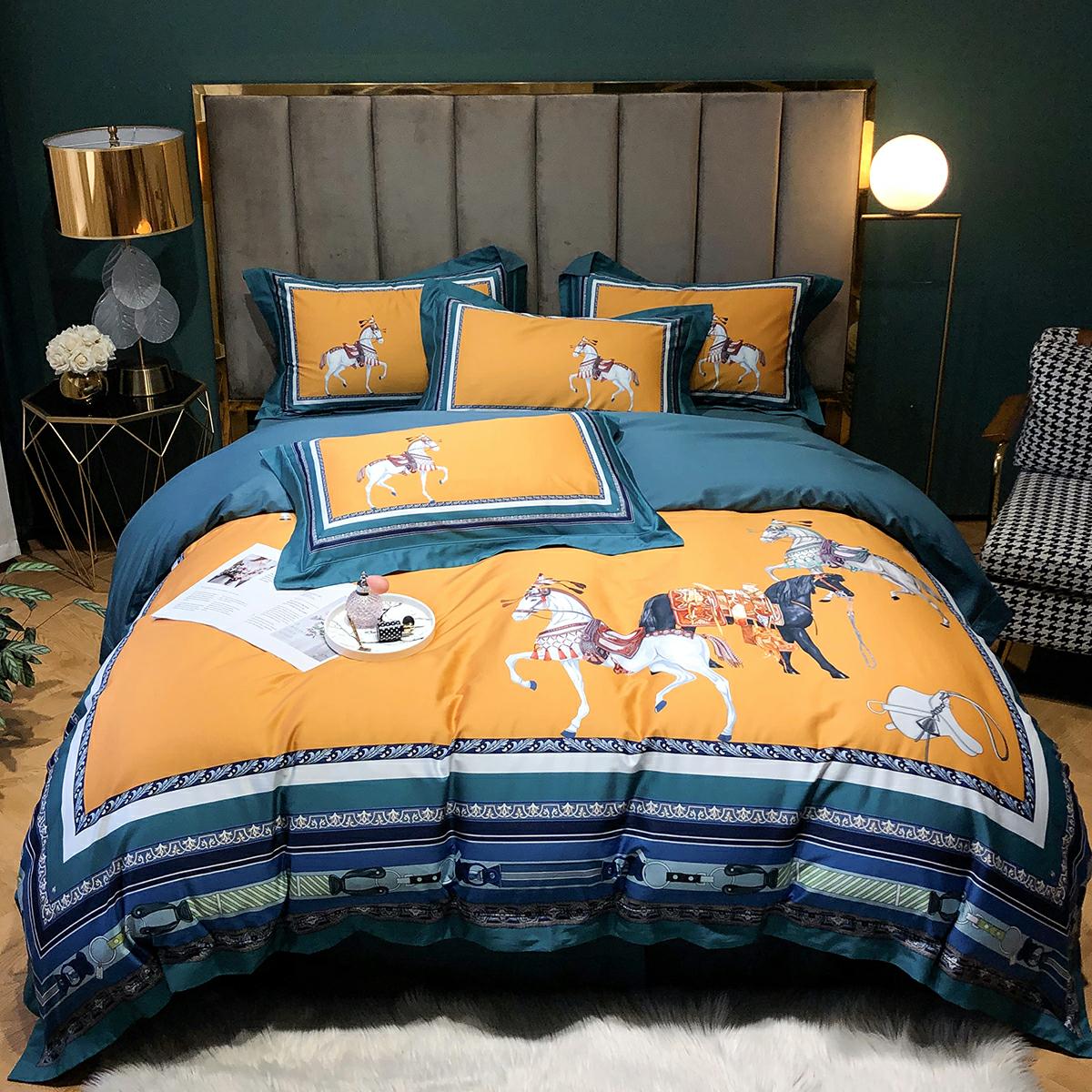 Комплект постільної білизни Кінь довговолокниста бавовна Євро - фото 2 Комплект постільної білизни Кінь довговолокниста бавовна Євро - фото 2