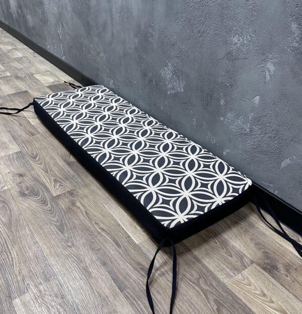 Матрас Comfort Home на подоконник/каркасы/поддоны/садовая мебель 120х40х5 см Ornament black