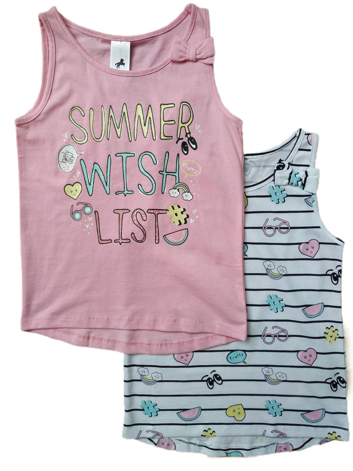 Літні майки набором C&A для дівчинки 116 см Рожевий/Білий (346104)