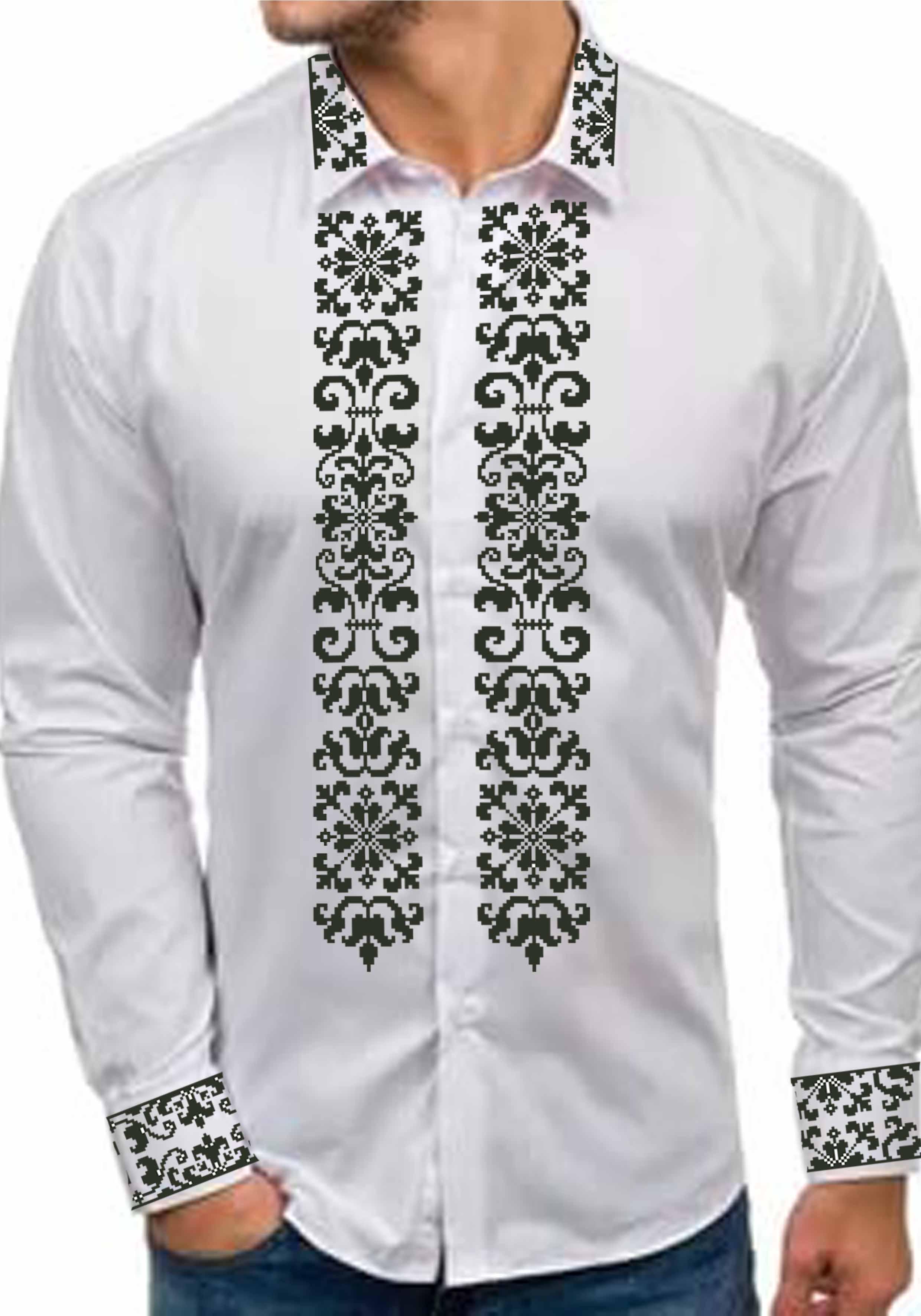 Заготовка для вишивки нитками або бісером сорочка габардин (СЧГ-393) Заготовка для вишивки нитками або бісером сорочка габардин (СЧГ-393)