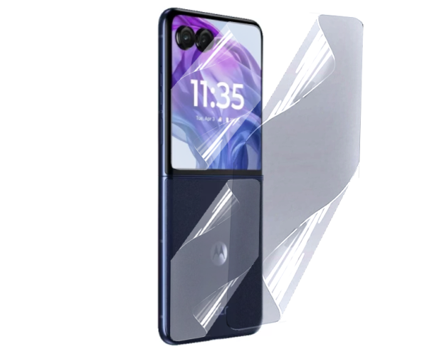 Противоударная гидрогелевая пленка Hydrogel Film для Motorola Razr 50 Ultra на заднюю панель, Transparent
