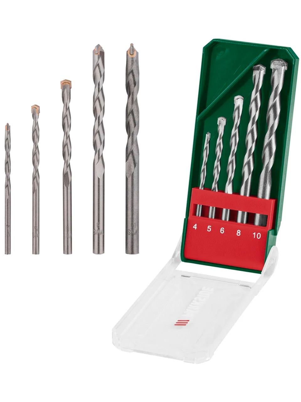 Набор сверл по бетону PARKSIDE Masonry Drill Bit Set 4-10 мм 5 шт. (2812808745)