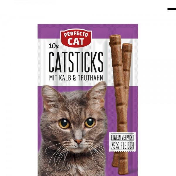 Паличка для дорослих котів Perfecto Cat Meat з телятиною та індичкою 14 см (8644) Паличка для дорослих котів Perfecto Cat Meat з телятиною та індичкою 14 см (8644)