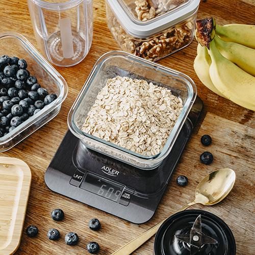 Весы кухонные электронные Adler AD3183 дисплей с подсветкой точность 1 г Black (612318) - фото 10 Весы кухонные электронные Adler AD3183 дисплей с подсветкой точность 1 г Black (612318) - фото 10