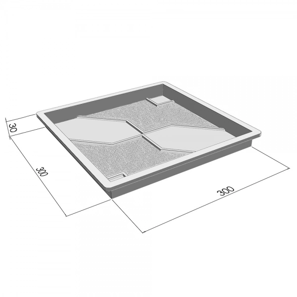 Форми для тротуарної плитки Верес-2007 Троянда Ветрів 300х300 мм 6 шт. (1010406-3177) - фото 3 Форми для тротуарної плитки Верес-2007 Троянда Ветрів 300х300 мм 6 шт. (1010406-3177) - фото 3
