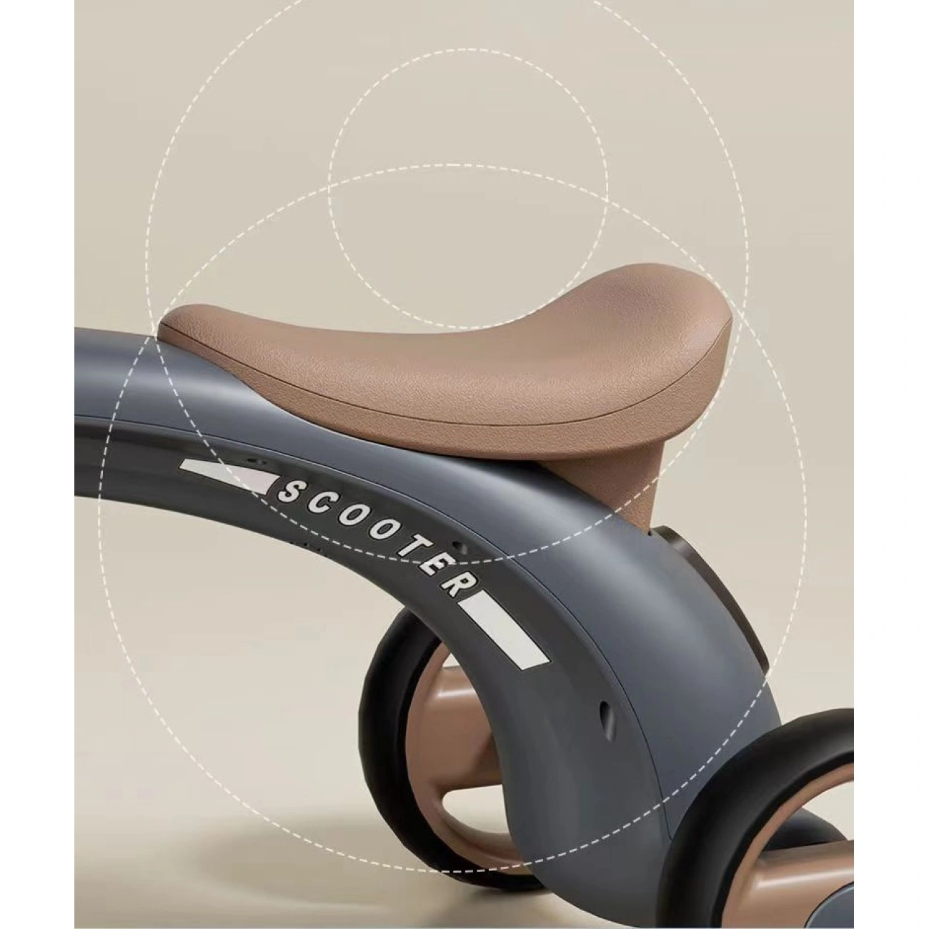 Дитячий велосипед триколісний Corgi N1 12" з музикою та LED-підсвіткою (25547476) - фото 8