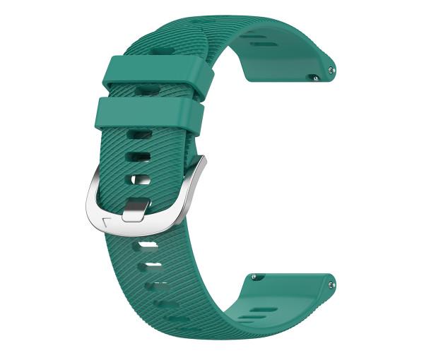 Ремешок силиконовый Solid Lines для Garmin Forerunner 165 20 мм Зеленый