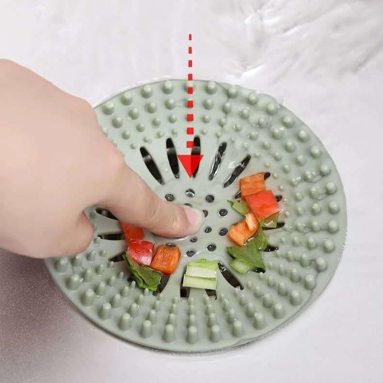 Сіточка від засорів для кухні та ванної гнучка Ø 13 см Light grey (137883) - фото 5