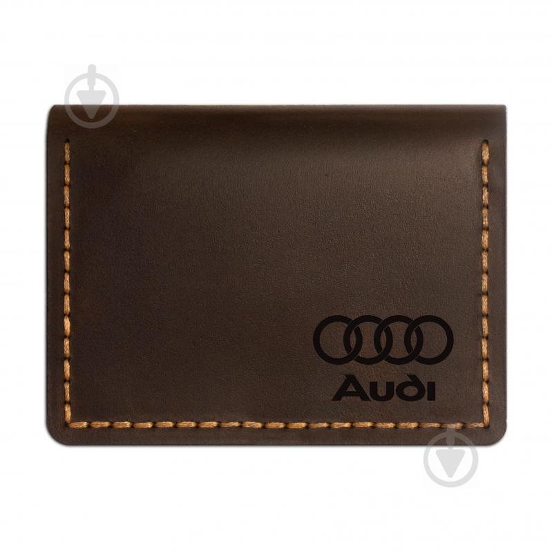 Кожаная обложка для автодокументов Anchor Stuff Audi Коричневый (as150402-4)