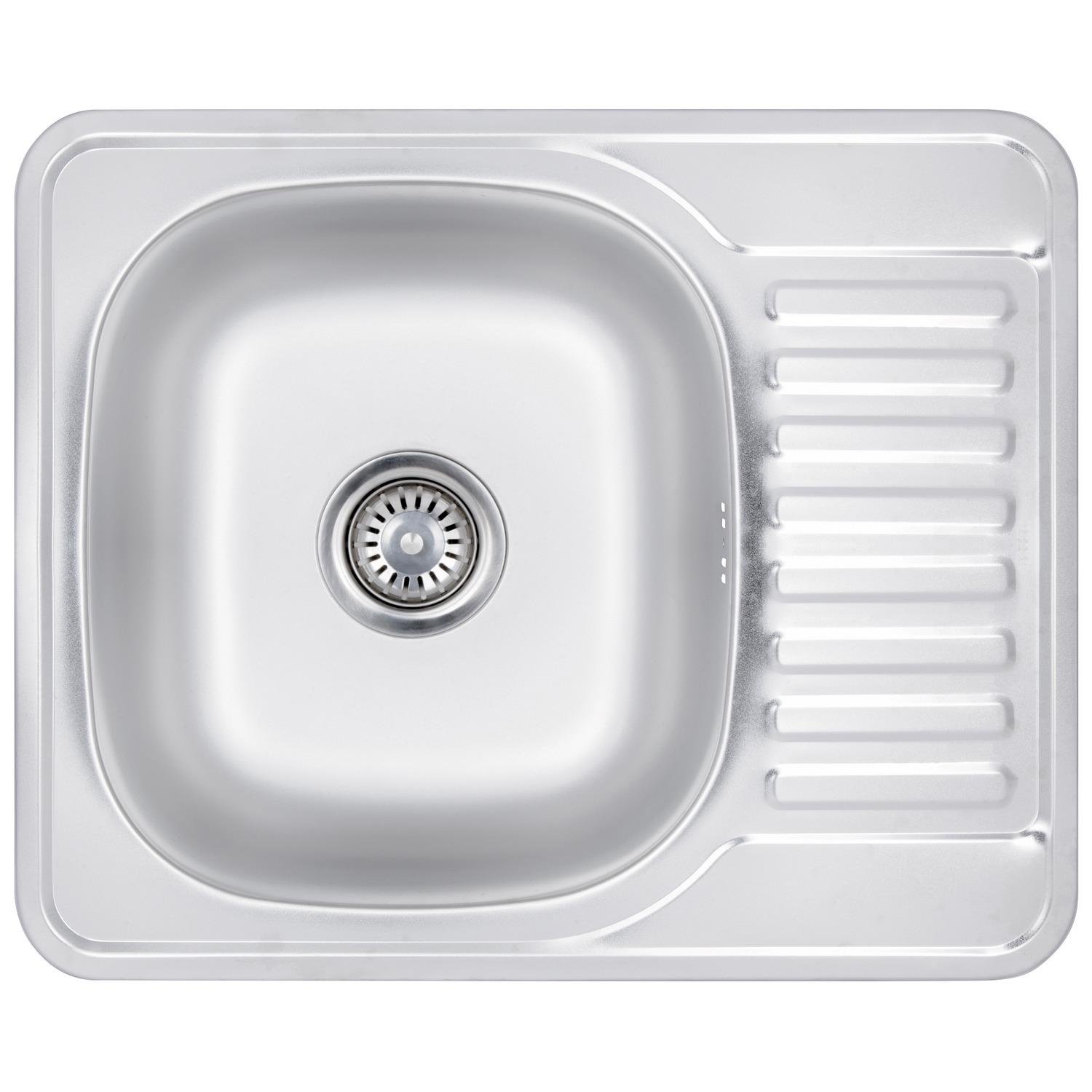 Мийка кухонна Brinex нержавіюча сталь BRIN5848SAT08 580x480 мм прямокутна 0,8 мм (270139)