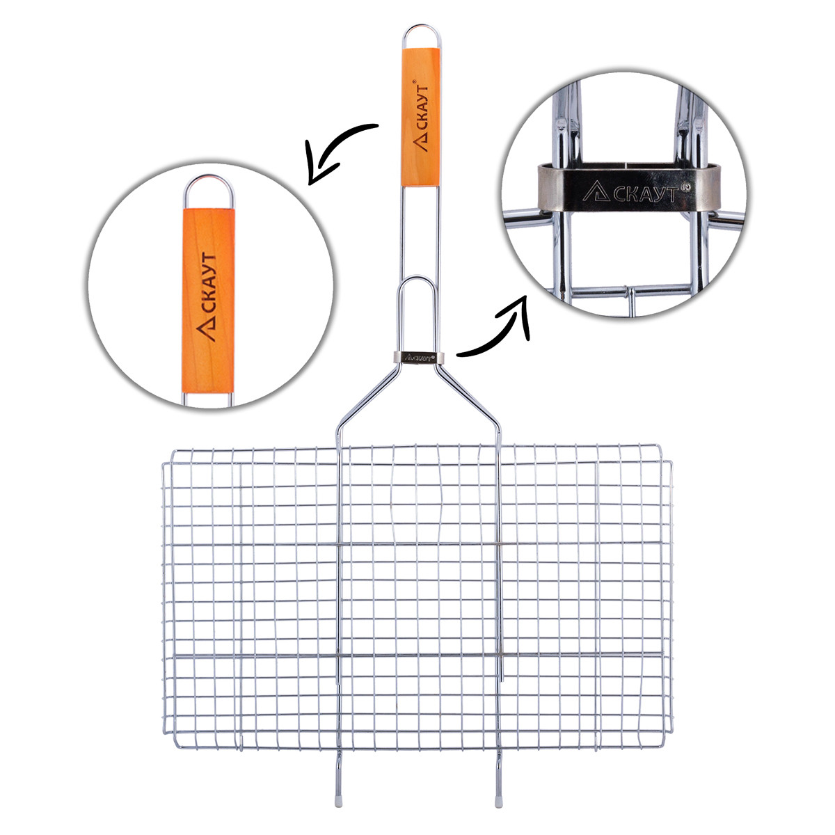 Решетка для гриля Скаут 45x26x2 см KM-0717 - фото 3