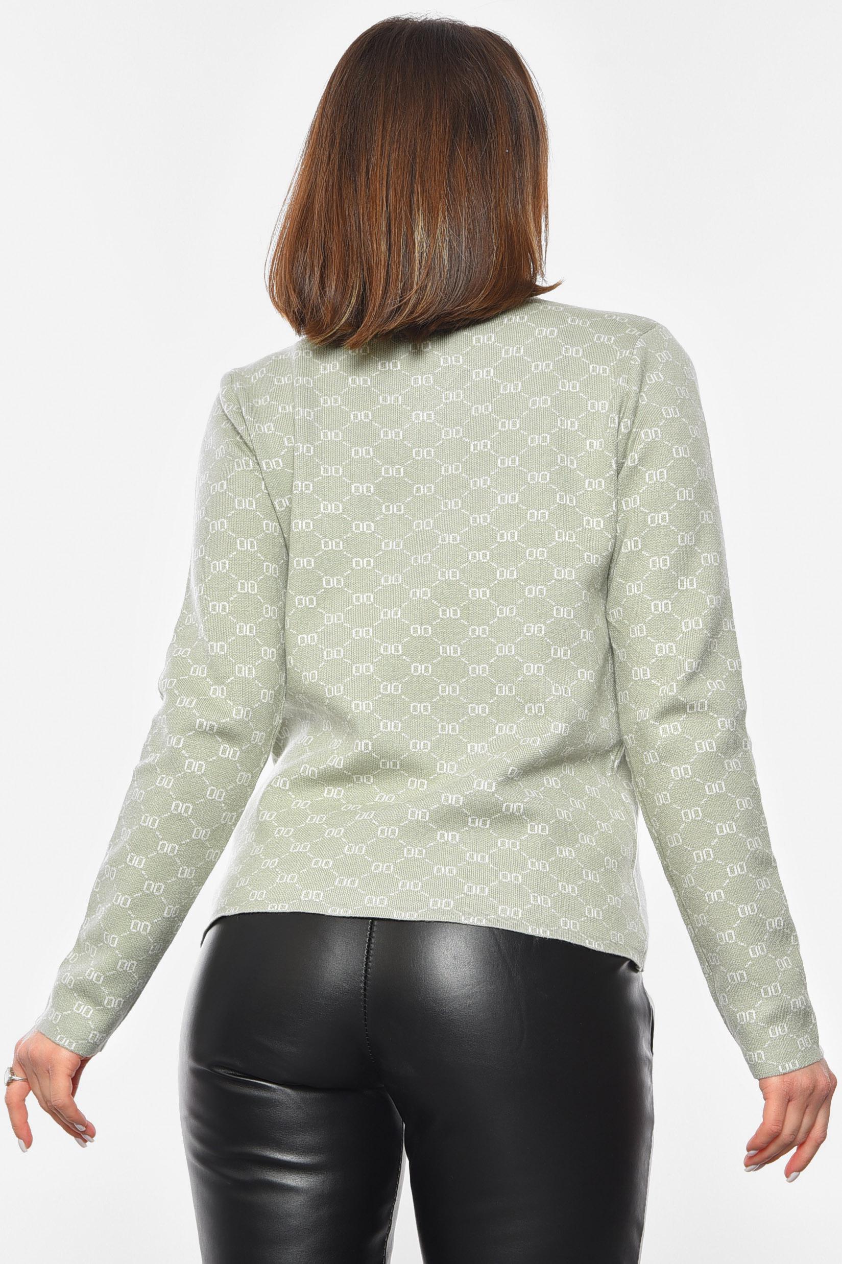 Свитер женский S-M Зеленый (192395) - фото 3 Свитер женский S-M Зеленый (192395) - фото 3