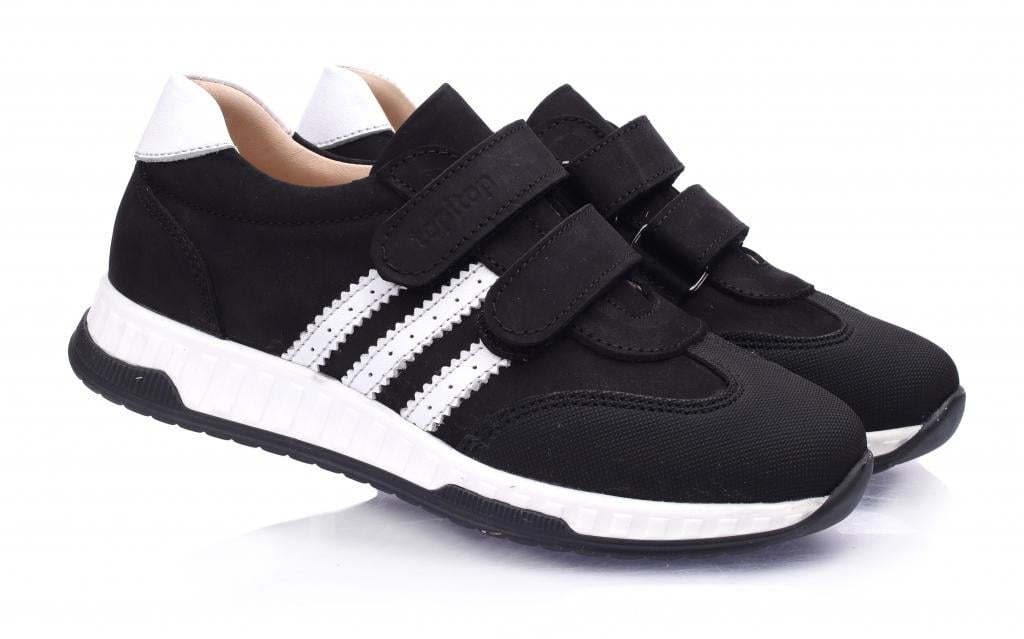 Кроссовки Topitop для мальчиков 2423 нубук р. 36 Черно-белый