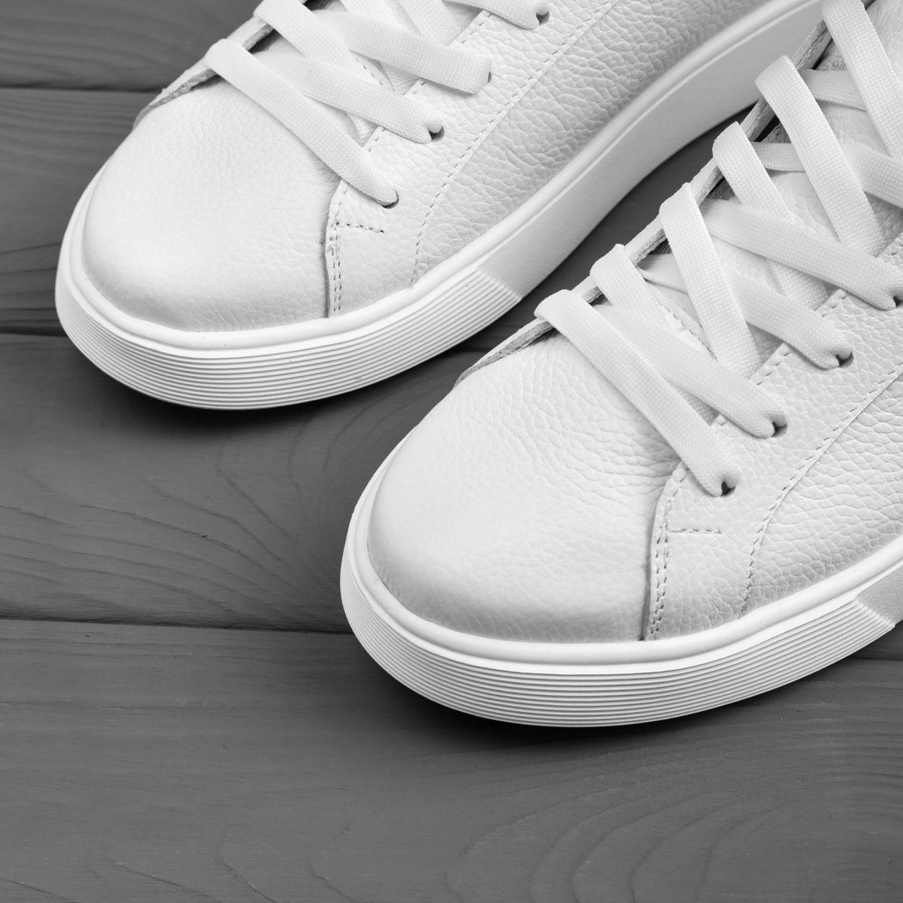 Кроссовки женские Kindzer LUX 1206 из кожи классические р. 37 Белый (120637) - фото 6