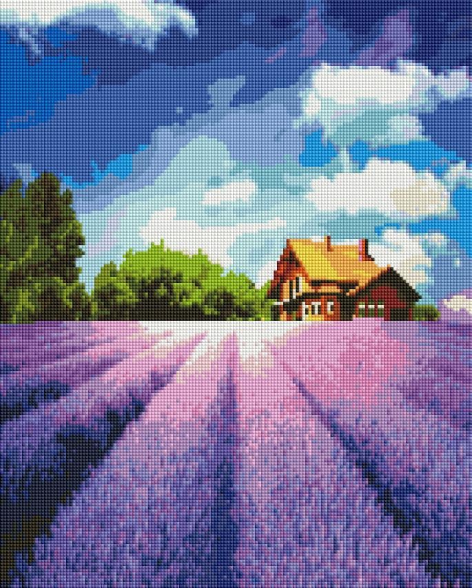 Алмазна мозаїка ColorArt Лавандове поле 40х50 см (SP097)