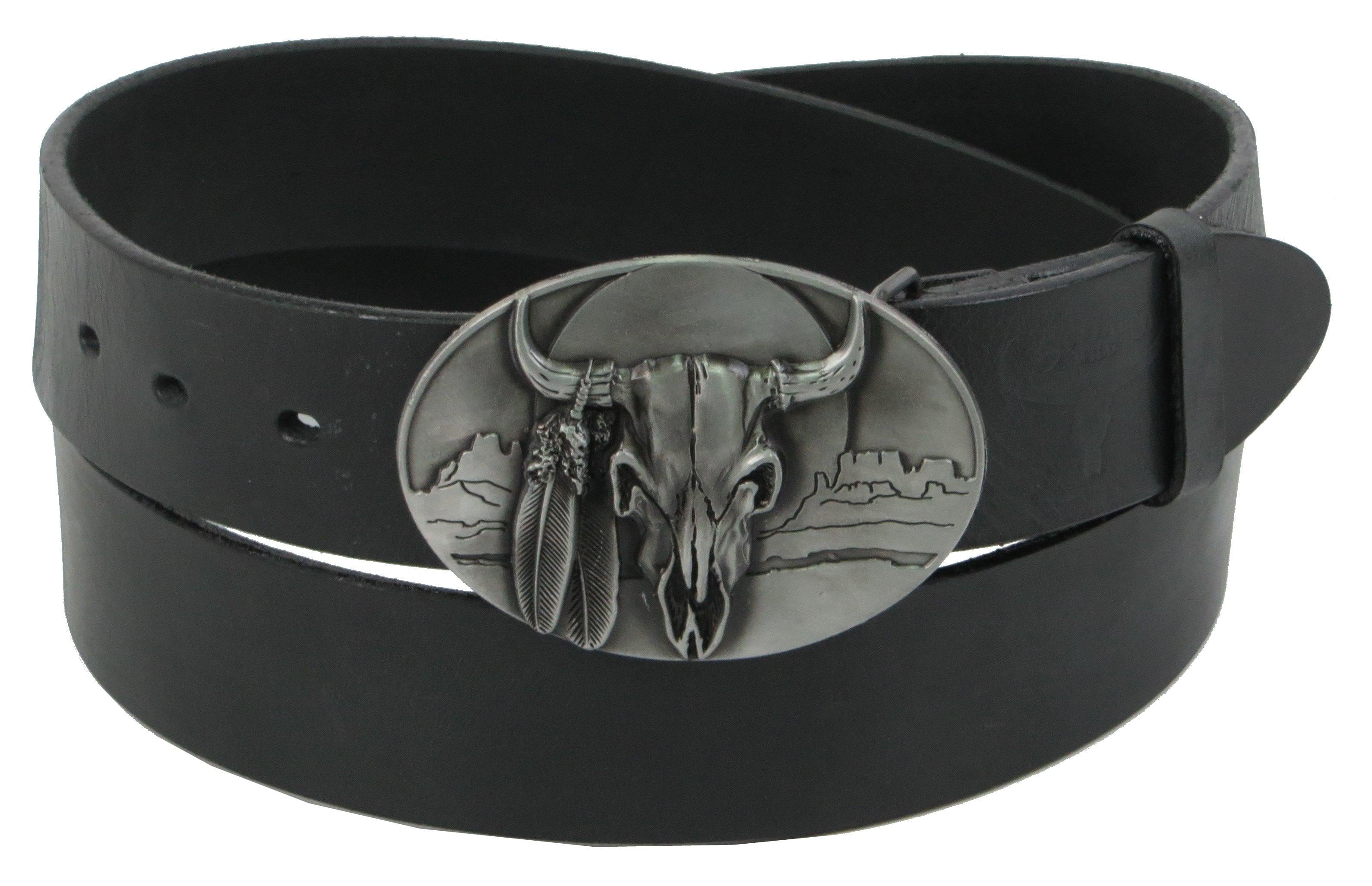 Ремінь чоловічий Always Wild шкіряний Чорний (BUFFALO G-2 black)