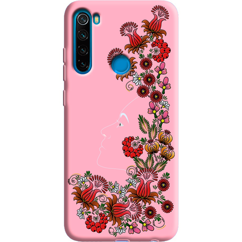 Чехол Boxface Xiaomi Redmi Note 8 3D Ukrainian Muse Розовый силикон (38214-bk64-38684)