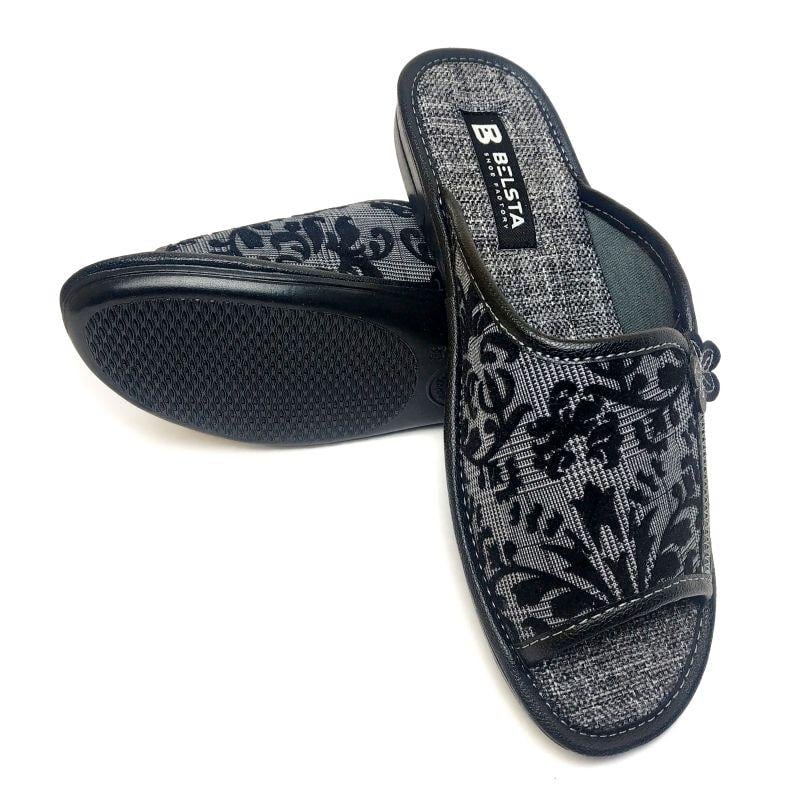 Тапочки домашние женские БЕЛСТА 166 p. 39 24,5-25 см Черно-серый