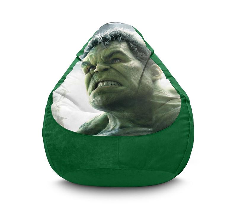 Кресло мешок iPuff Hulk Face Флок XXL 90х125 см Зеленый Кресло мешок iPuff Hulk Face Флок XXL 90х125 см Зеленый